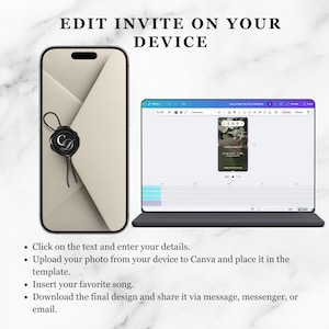 Elegant Animated Save-the-Date Video, Envelope Reveal Invitation, Editable Wedding E-Invite Template for Modern Couples image 4