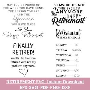 Officially retired svg bundle, Retirement quotes svg, Retirement Gift , Retirement shirt svg, Retirement Saying Svg, Retire Svg Png Dxf Eps