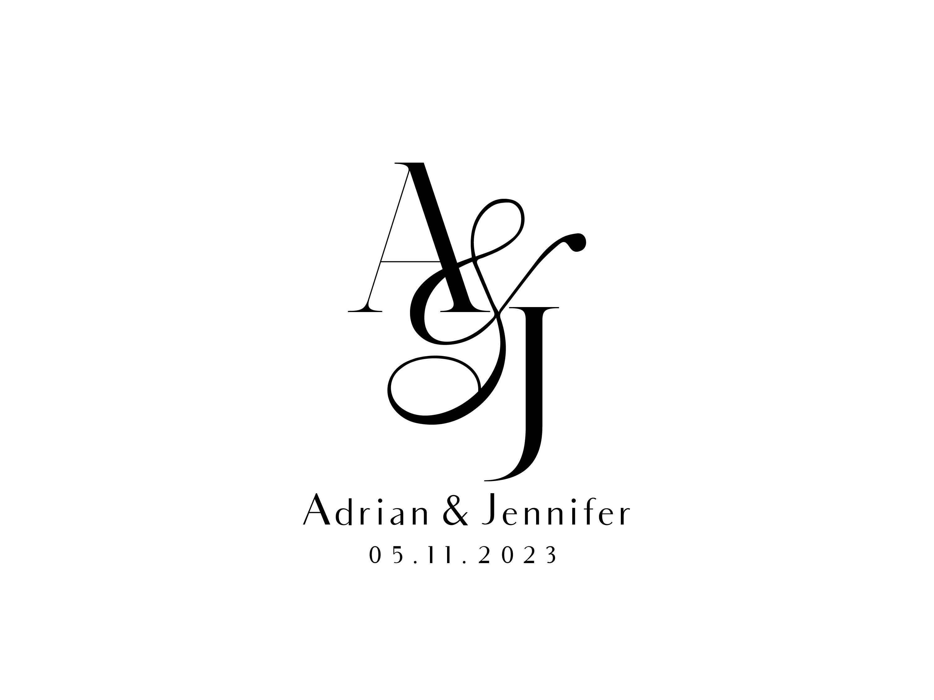 Custom Couple Monogram Wedding, Wedding Initial Logo Personalized ...