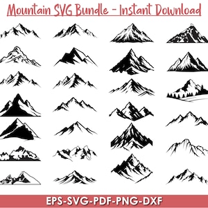 Mountain svg Bundle, Mountain svg, Mountains svg, MOUNTAIN Clipart, Mountain svg cut files for Cricut, camping mountain svg, Mountain PNG