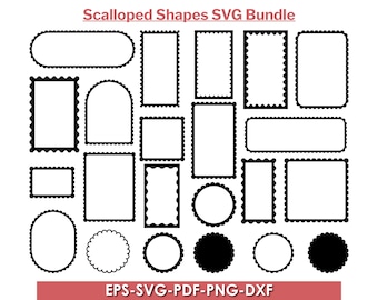 Ausgebogte Rahmen SVG Bundle, Laser Cut Dateien (Digitaler Download)