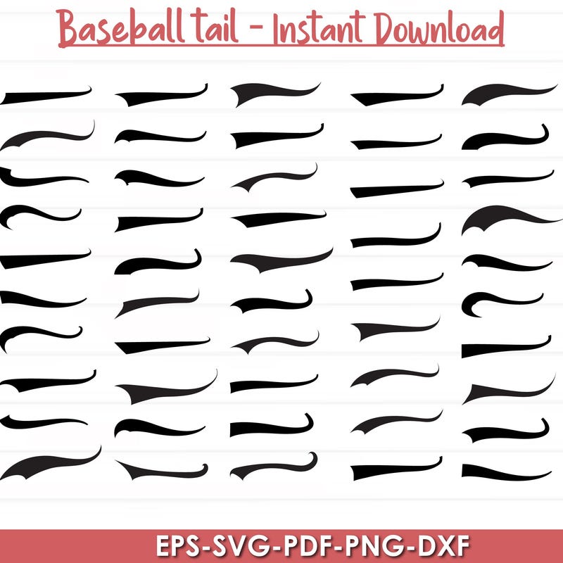 Baseball Font With Baseball Tail - Etsy