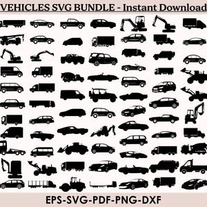 Vehicle Svg Bundle, Transportation Svg, Vehicle Clipart,Construction truck svg, Excavator Svg, Car Svg Bundle, Truck Svg, Cut Files, car Svg