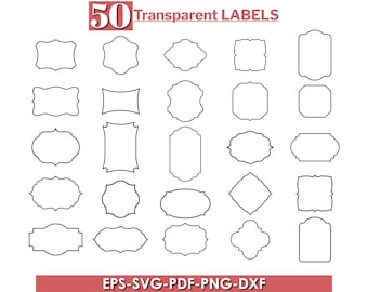 Vintage Frames SVG Bundle, Label Borders, Banners Clipart (Digital Download)