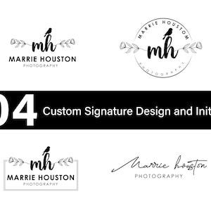 Logotipo de firma, logotipo personal, logotipo de fotografía, logotipo de boda, logotipo de firma personalizado, firma con nombre, logotipo de letra, firma personalizada