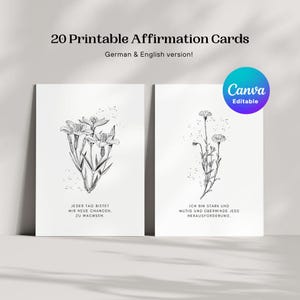 20 digitale Affirmationskarten für mehr Achtsamkeit, Selbstliebe und Vertrauen – Druckbar & Ausmalbar, für Zuhause,Yoga,Kurse, als Geschenk