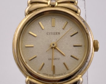 Citizen 5931-F90885 Y Gold Tone Quartz Watch c.1990s Petite Dress GN-0-S Japan
