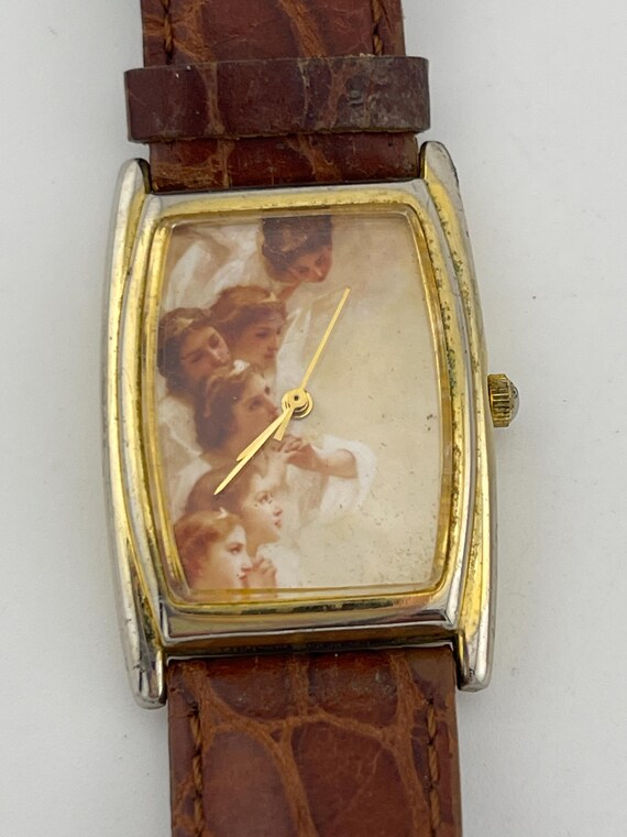 Classico Cherub Motif Rectangular Quartz Watch c.… - image 10