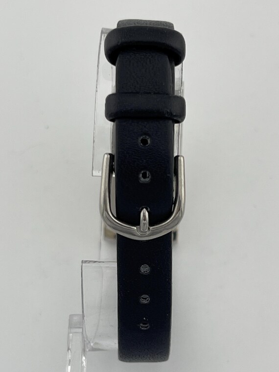 Nine & Co Silver Rectangular Leather Strap Quartz… - image 6