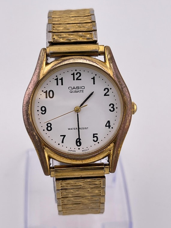 Casio Quartz Vintage Watch MTP-1094 – Gold Tone – White Dial