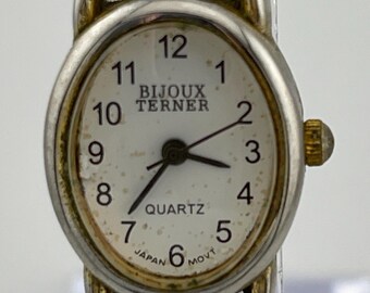 Bijoux Terner Oval Silver Expansion Quartz Ladie's Watch c.2000s