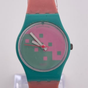 Swatch Teal and Coral Watch NEW WAVELENGTHS OF CORAL - SO28P114 | Swatch® United States main image 4