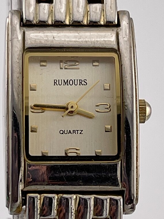 Rumours Rectangular Gold Tone Quartz Watch Champa… - image 1