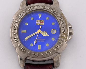 Tommy Hilfiger Vintage Blue Dial Quartz Sport Watch 38mm c. 1998
