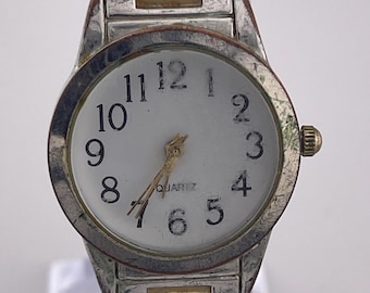 Vintage WS17B Two Tone Quartz Ladies Watch with Silver and Gold Expansion Band c. 1990s