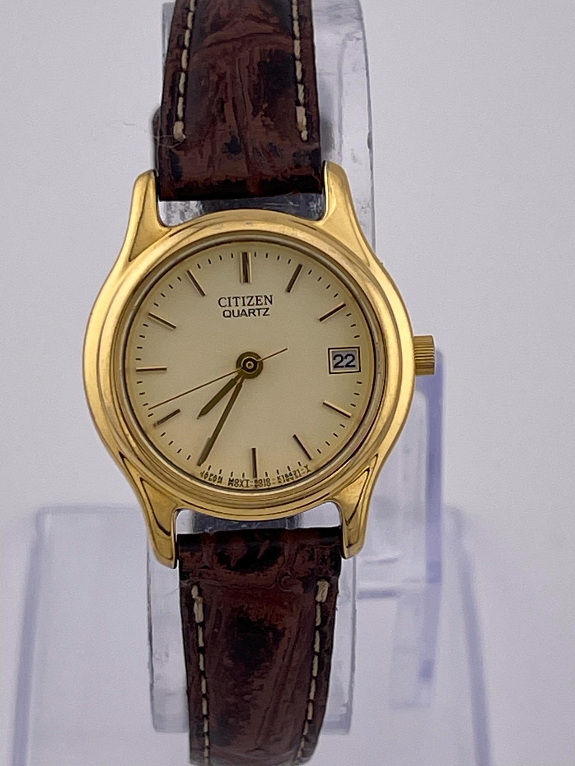 Citizen Quartz 6010 K16421-Y GN-4-4-S Gold-tone Vintage Dial Watch