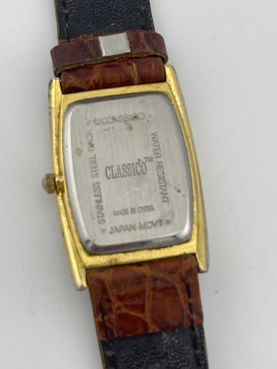 Classico Cherub Motif Rectangular Quartz Watch c.… - image 13