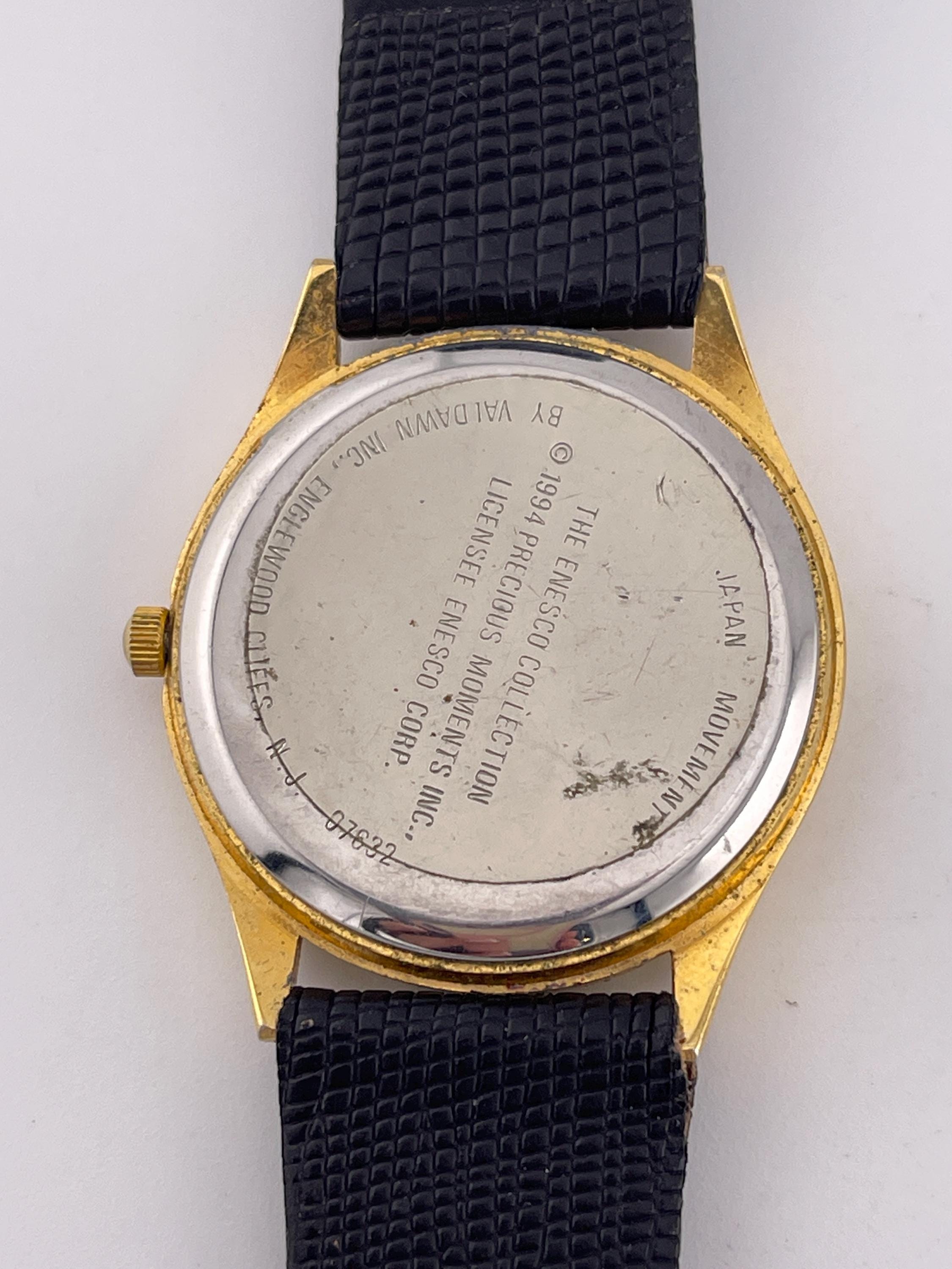 Precious Moments Collectors Club Gold Tone Quartz Watch 33mm