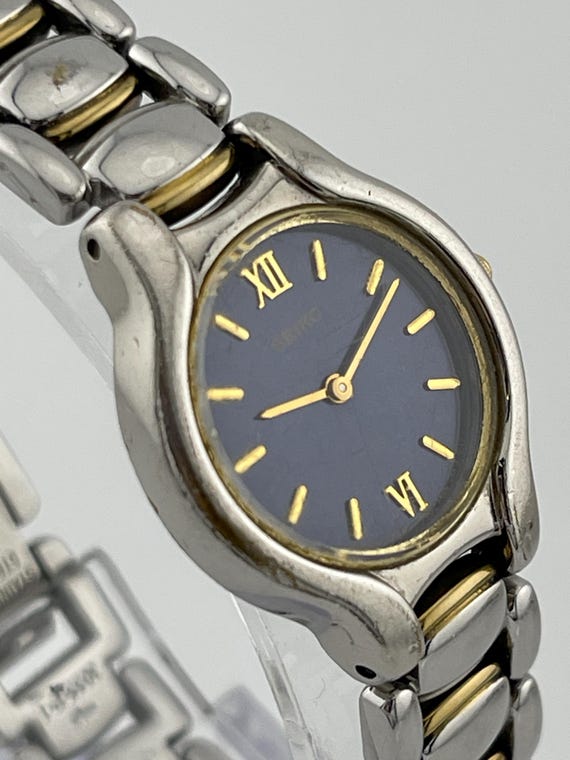 Seiko SXJW71 Two-tone Blue Dial Ladies Dress Watch C.2000s - Etsy