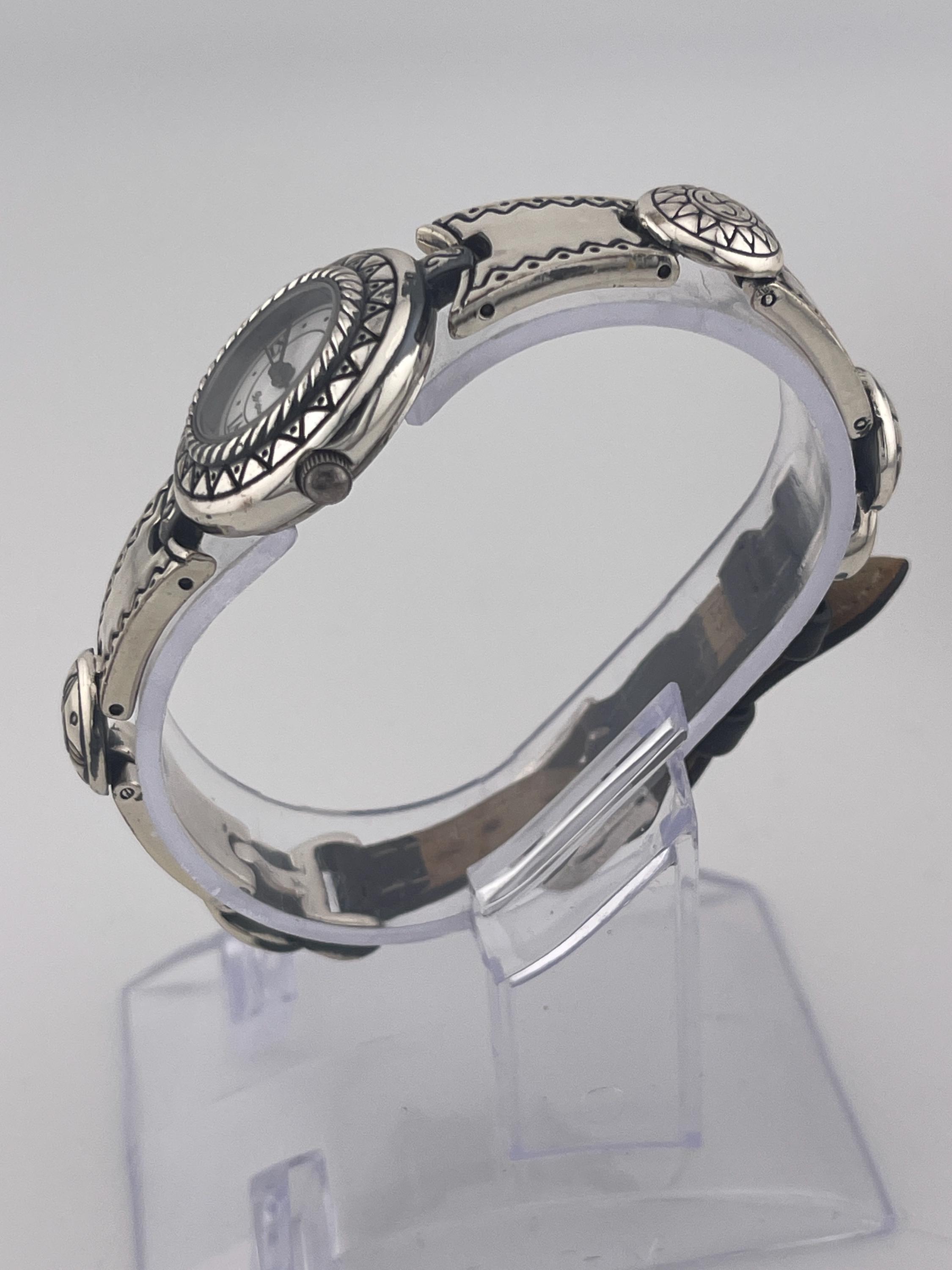 Brighton ‘Tokyo’ Etched Western Watch Brighton Tokyo Silver Tone Southwestern Link | Mercari main image 3