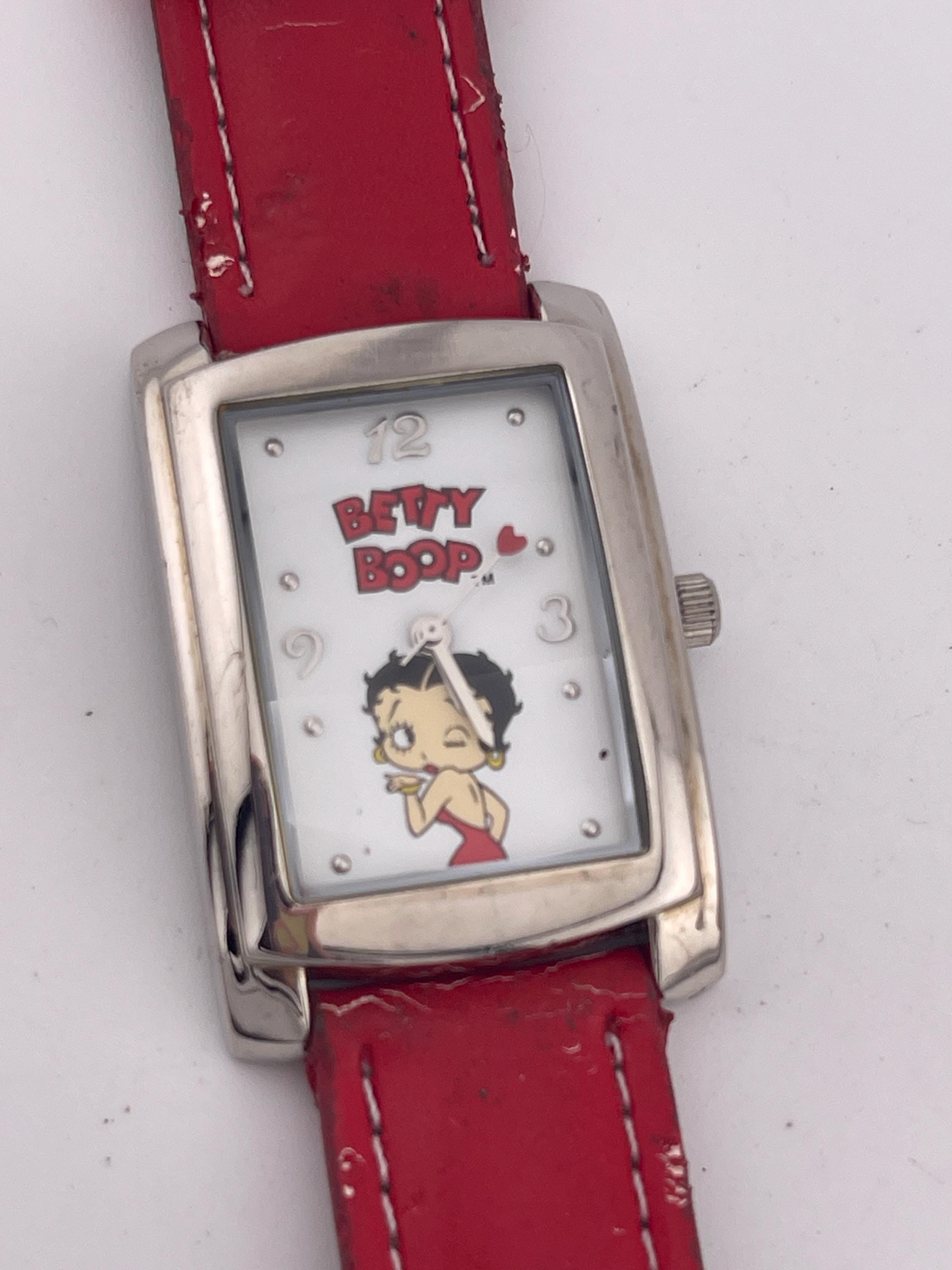 Vintage Betty Boop “here's a Kiss” Watch by KFS/FS F3020421 Red