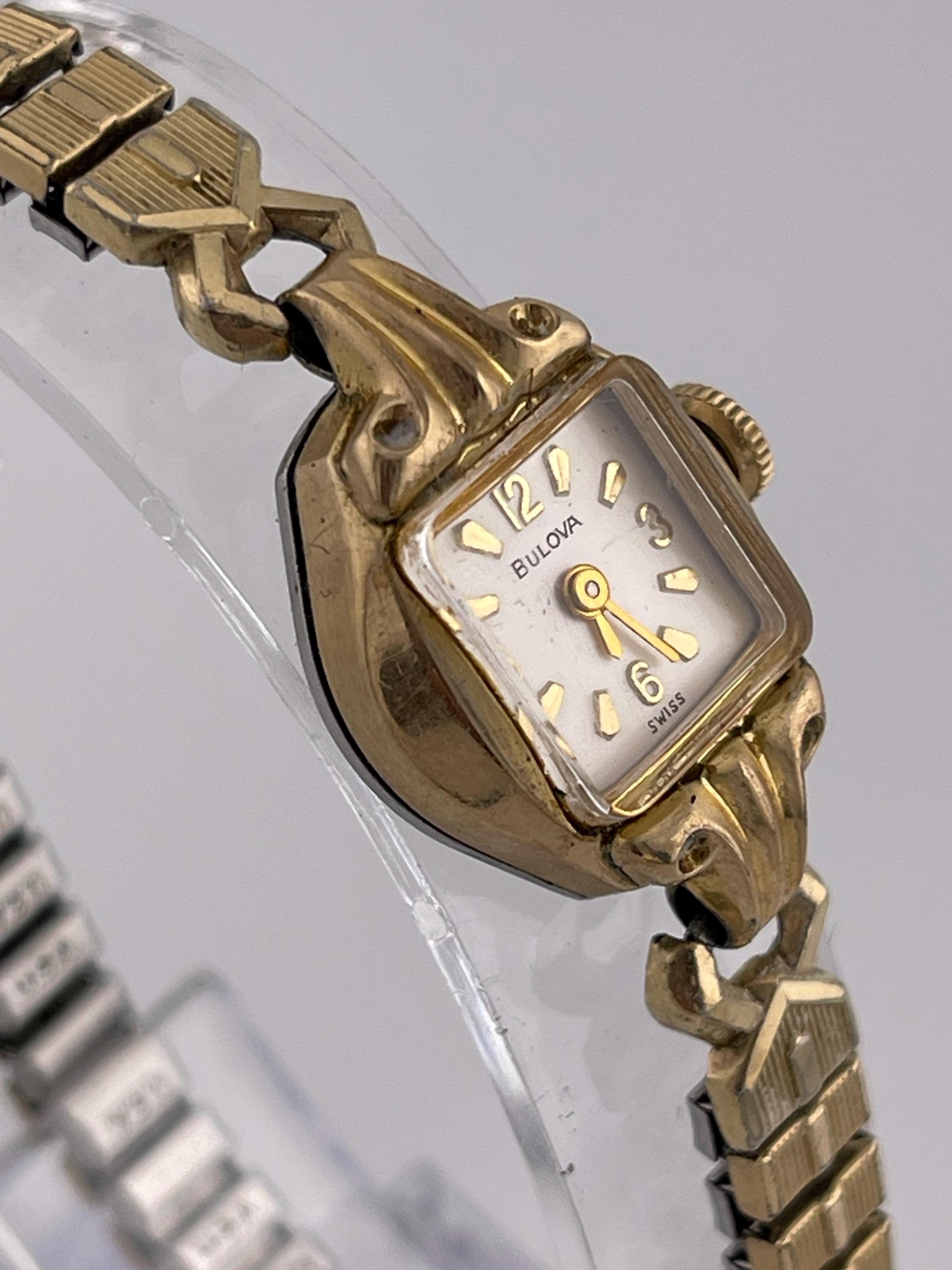Bulova M5 Ladies Swiss Watch C. 1950s Gold Tone 10K RGP Bezel