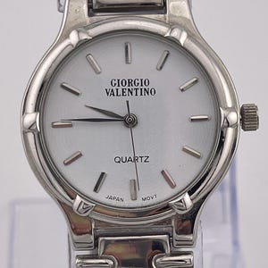 Giorgio Valentian Silver Tone Rhinestone Crossover Quartz Watch P310AB Classic Giorgie Valentian Watch | eBay main image 3