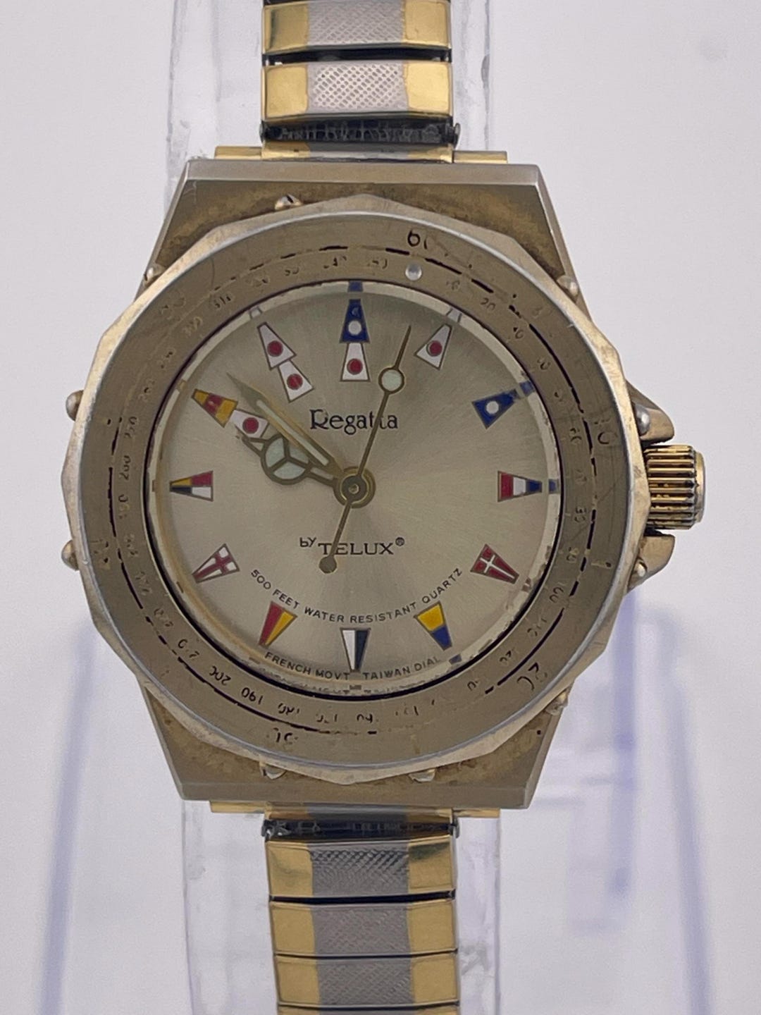 Vintage 1990s Regatta by Telux Regatta-200 Dive Style Watch – Gold