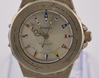 Vintage 1990s Regatta by Telux Regatta-200 Dive Style Watch – Gold