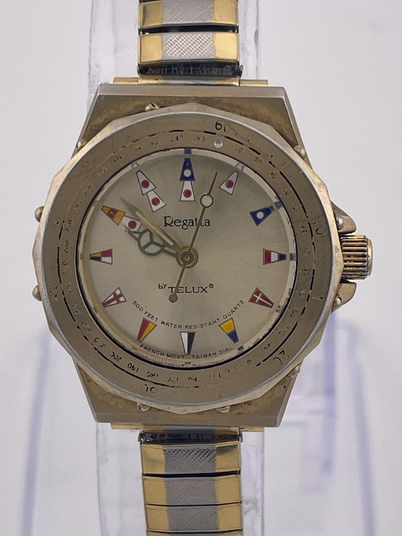 Vintage 1990s Regatta by Telux Regatta-200 Dive Style Watch – Gold