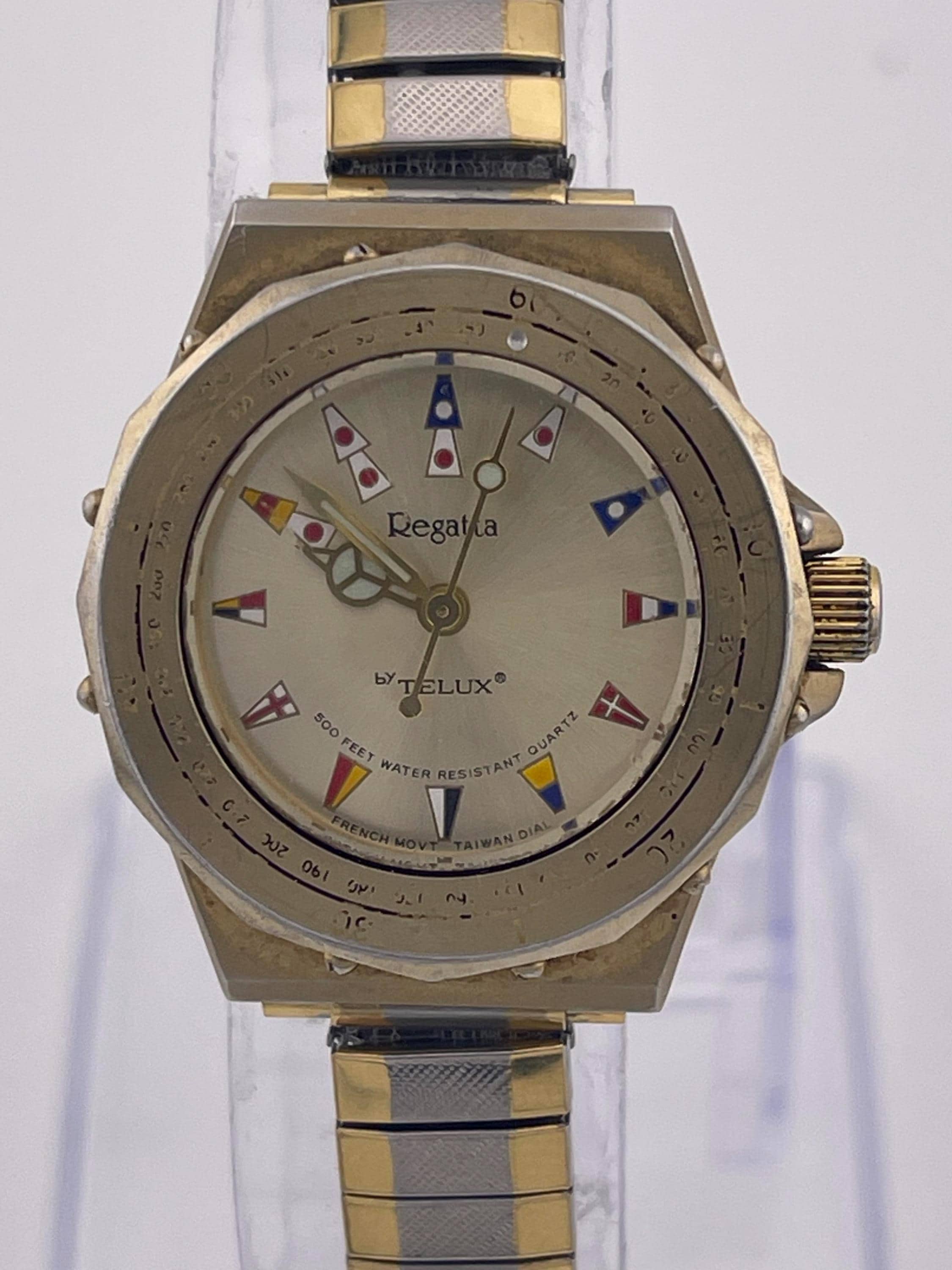 Vintage 1990s Regatta by Telux Regatta-200 Dive Style Watch – Gold