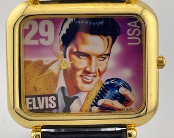Elvis Stamp Watch Elvis Presley USPS Commemorative Stamp Watch Vintage 1993  main image 2