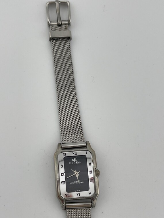 Calvin Klein Rectangular Black Dial Mesh Band Wat… - image 9