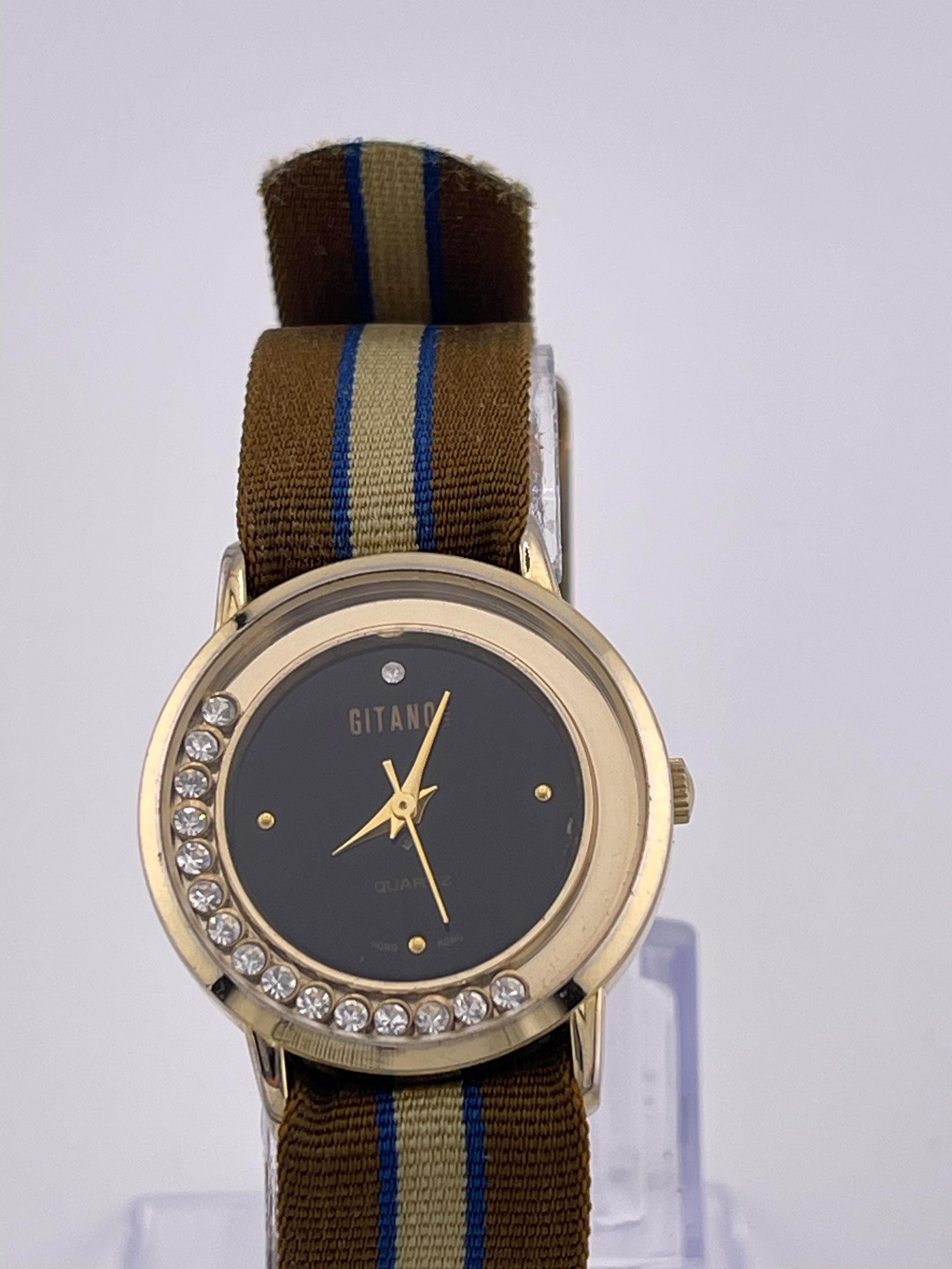 Vintage Gitano Ladies Quartz black Wrist Watch original box nos s-l1200.jpg main image 3