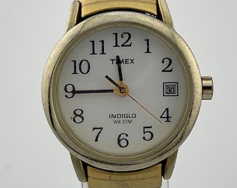 Timex Indiglo Gold Tone Ladies Watch with Date c.1998