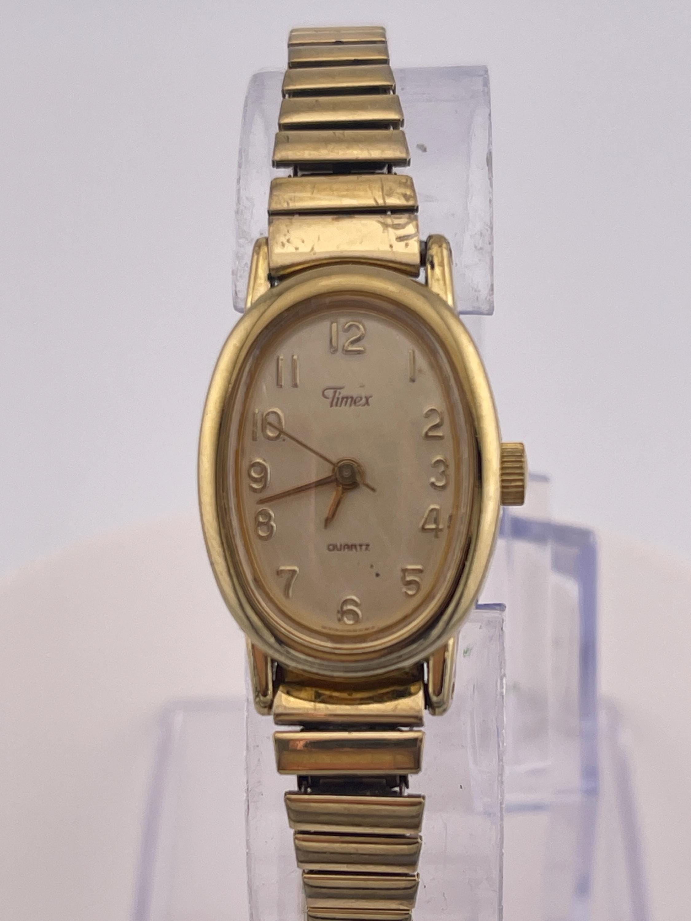 Women\'s Gold Analog Quartz Solid Cavatina Pearl Dial Oval Classic Wrist Watch Timex - Brandclub - Timex Women main image 2