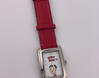 Vintage Betty Boop “here's a Kiss” Watch by KFS/FS F3020421 Red