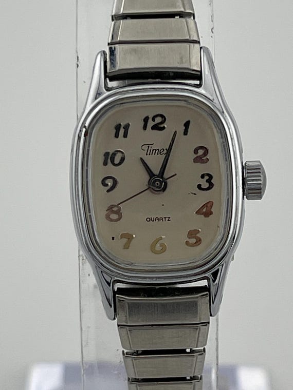 Timex T44 Silver Tone Rectangular Ladies Watch C.2000s - Etsy