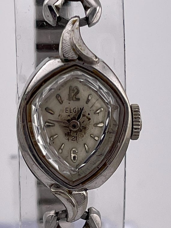 Vintage Elgin Ladies Teardrop Watch C.1955 – 10K RGP Bezel  display picture 2