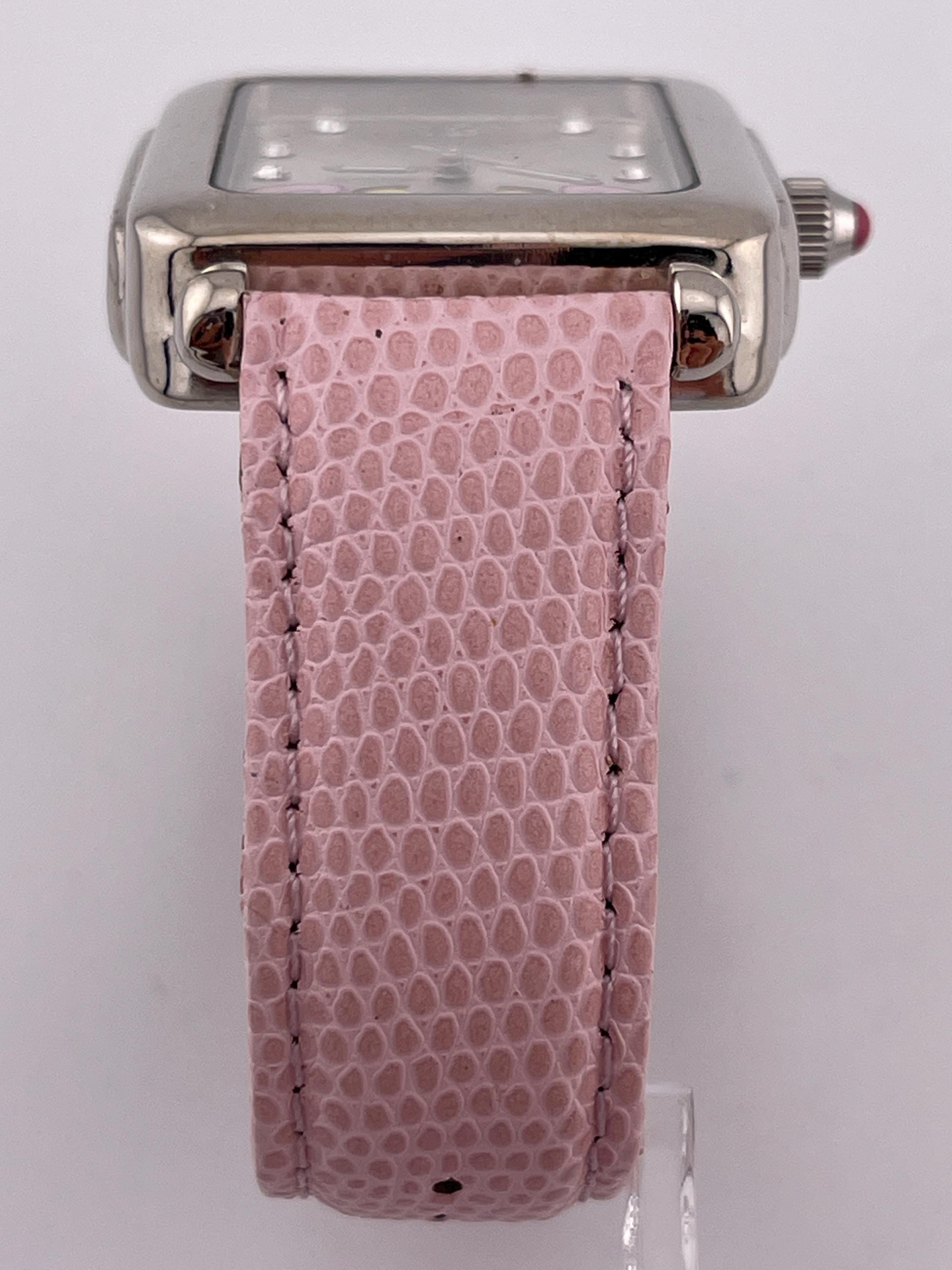 Women\'s Pink White Square Leather Vintage Elegant Waterproof Quartz Wrist Watch Vintage Pink Panther Ladies Quartz Watch C. 2000s | Square  main image 3