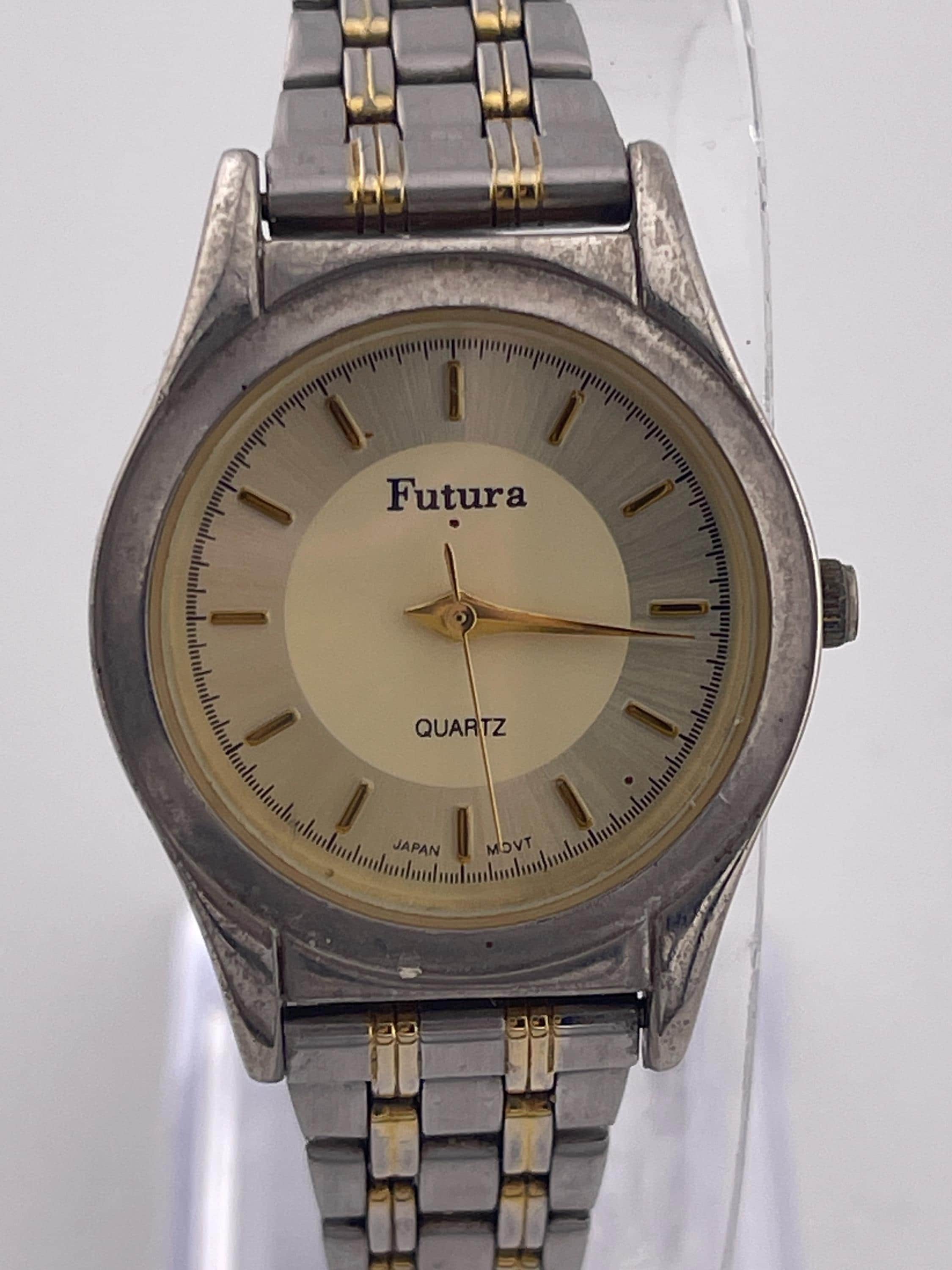 Vintage‎ \'80s Two-Tone Futura Womens Tank Watch Silver Gold Vintage Seiko Ladies main image 4