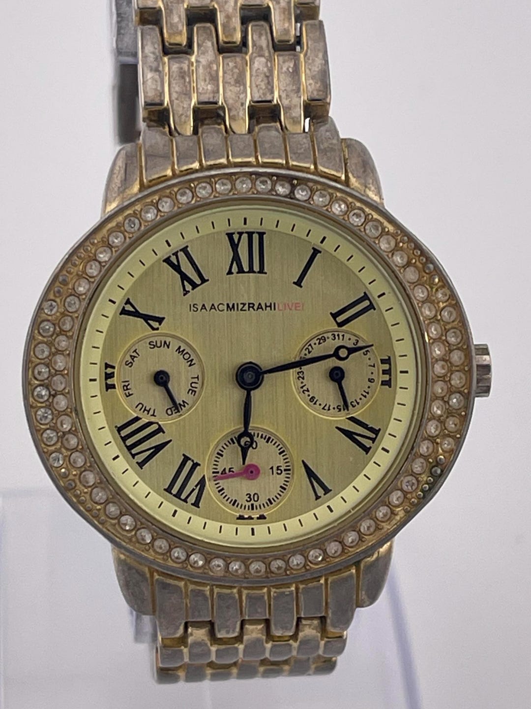 Isaac Mizrahi Live! Ladies Gold-tone Multi-function Quartz Watch W