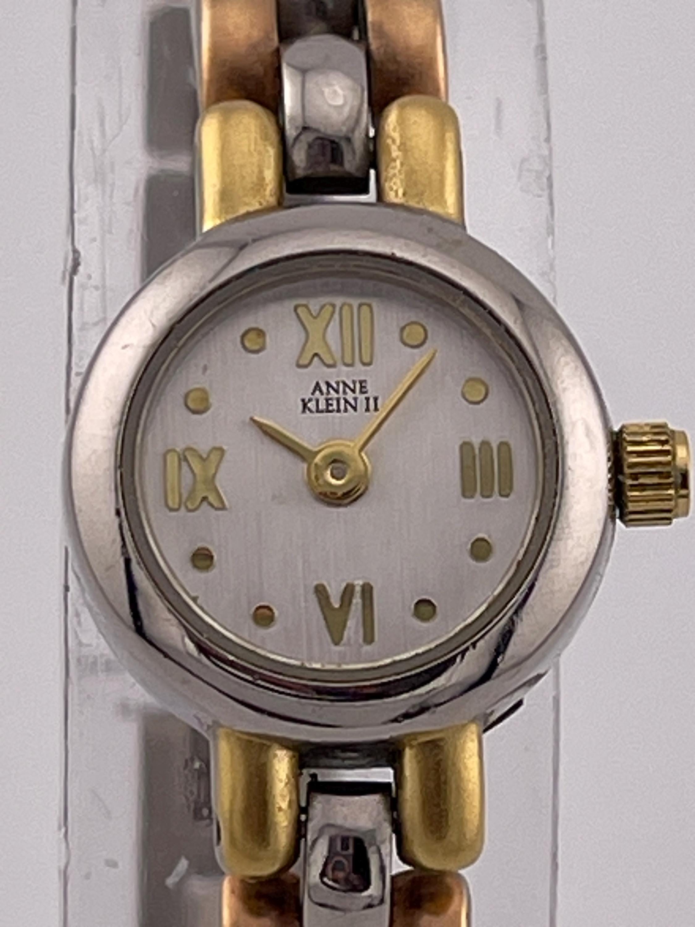 vtg anne klein womens Silver And Gold Tone Watch 1990 Designer Fashion Style Vintage Ladies Anne Klein Watch Elegant Silver & Gold Tone  main image 2