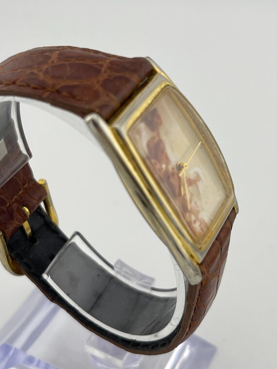 Classico Cherub Motif Rectangular Quartz Watch c.… - image 3
