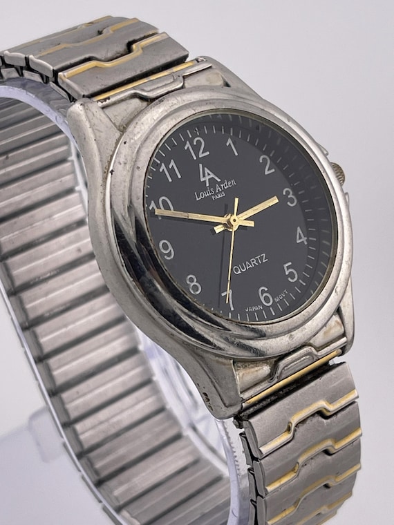 Louis Arden Paris Quartz Watch C.1990s – Black Dial, Two-tone 