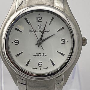 Charles Raymond Men’s Quartz Watch – White Dial – Silver Tone Case & Bracelet – Japan Mov’t – 39mm – Vintage Style
