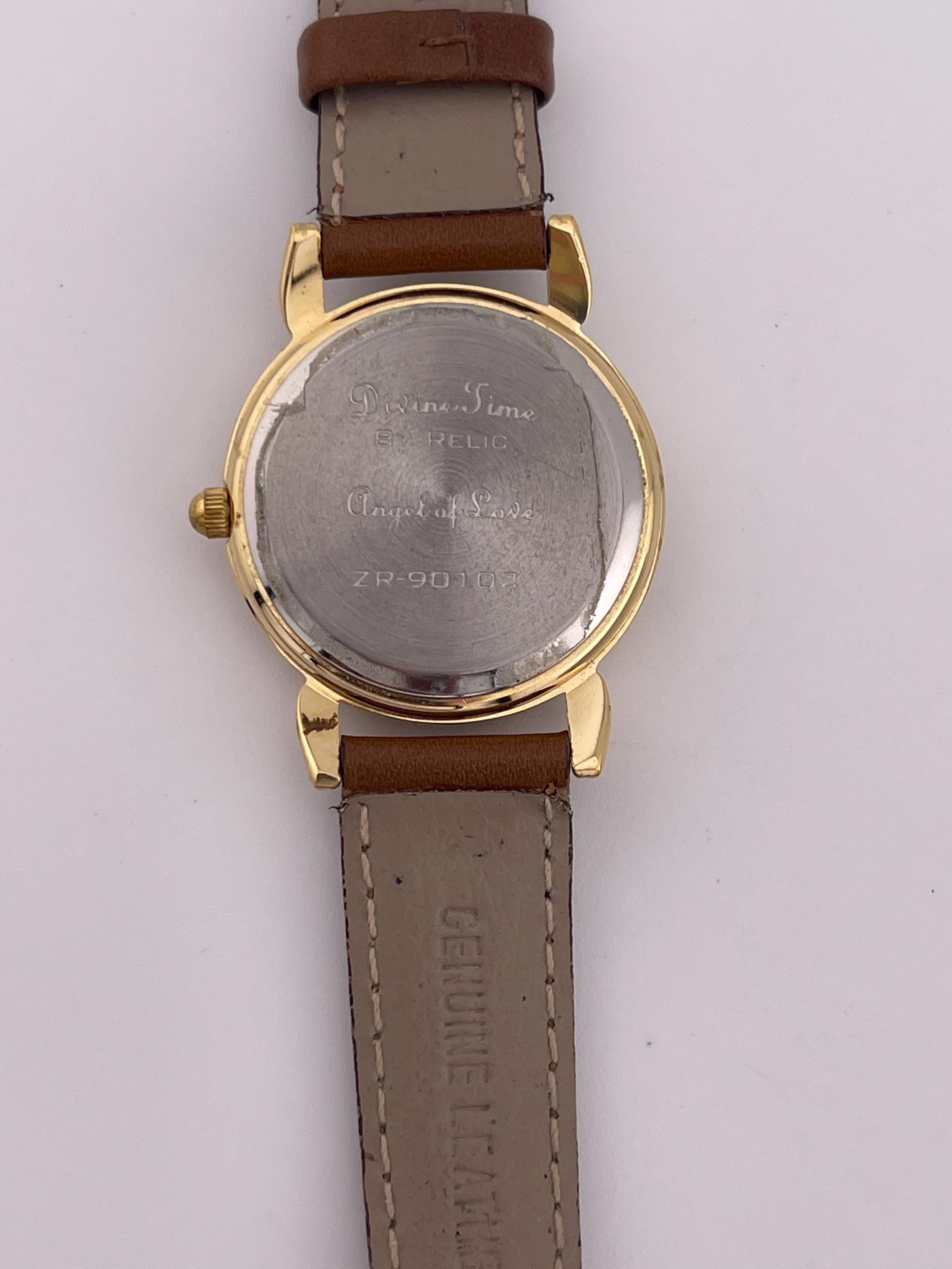 Vtg Divine Time By Relic Angel Of Love Roman Numeral Bezel Watch ZR-90102 Vintage Divine Time by Relic Angel of Love ZR-90102 Quartz  main image 2