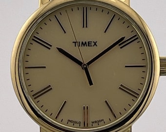 Vintage‎ 2010 Timex Faux Chronograph 40mm Mens Quartz Dress Watch Wax Leather Vintage 2010 Timex Faux Chronograph 40mm Mens Quartz Dress  main image 2