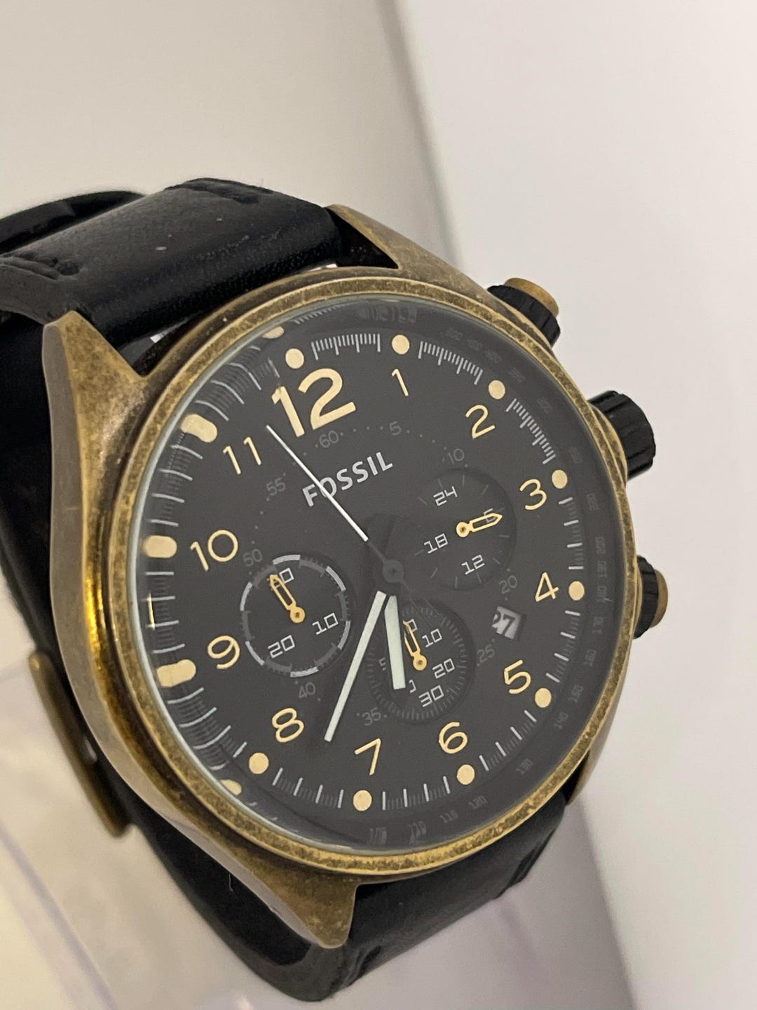 Vintage Fossil CH-2783 Men's Chronograph Watch – Gold-plated Case