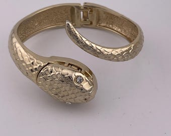 Studio Time Serpent Bangle Watch STD946T 367 (c.2010s) – Gold-Tone, Wrap-Around, Snake Design